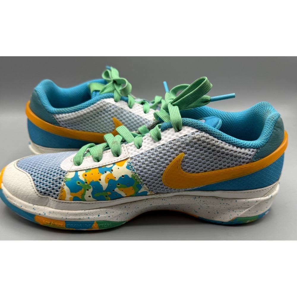 Nike Ja 1 Low Sundial White/Green/Blue/Gold Athletic Shoes Sneakers Size 6.5Y - Picture 6 of 16